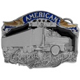 American Trucker  Enameled Belt Buckle